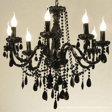 8-Light modern Europe black crystal chandelier lighting